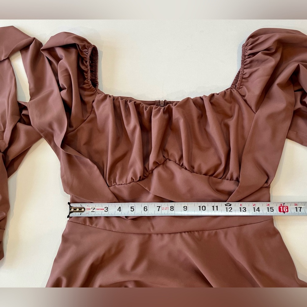 New Lyaner Romper with Skirt Overlay Medium Long Sleeve Shorts Coquette - Picture 7 of 15